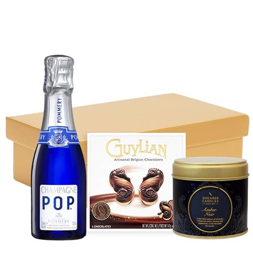 Pommery POP Champagne 20cl & Candle Gift Hamper